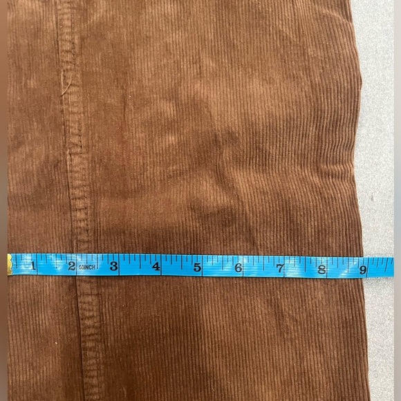 [S/Ins32”]J.Galt Brown Corduroy High Rise Wide Leg Straight Cargo Pants Women - Picture 6 of 7